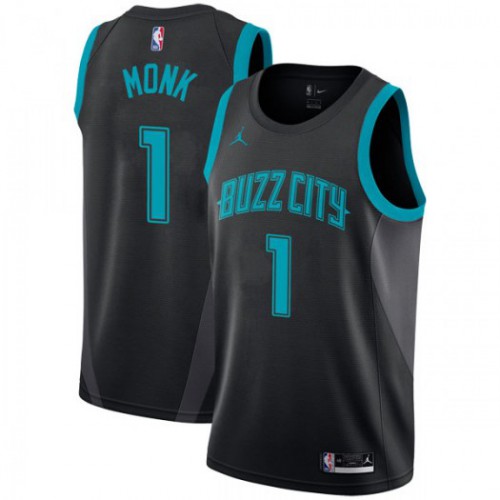 Charlotte Hornets #1 Malik Monk Black Womens Jordan Swingman City Edition 2018/19 Jersey Womens
