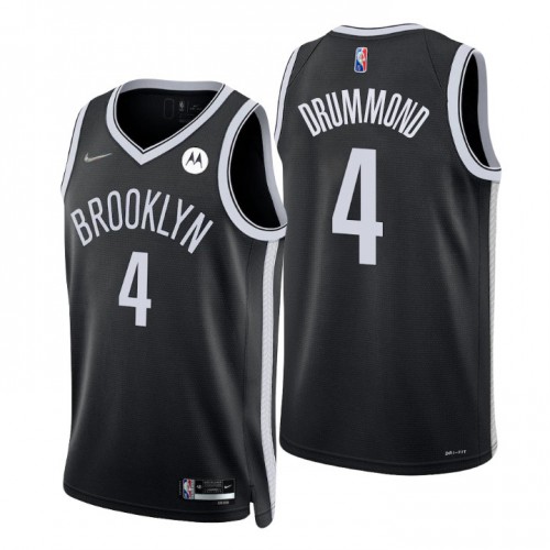 Brooklyn Nets #4 Andre Drummond Black Youth Swingman Icon Edition Jersey Youth