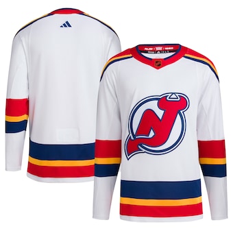 New Jersey Devils Blank Men's Adidas Reverse Retro 2.0 Authentic Player Jersey - White