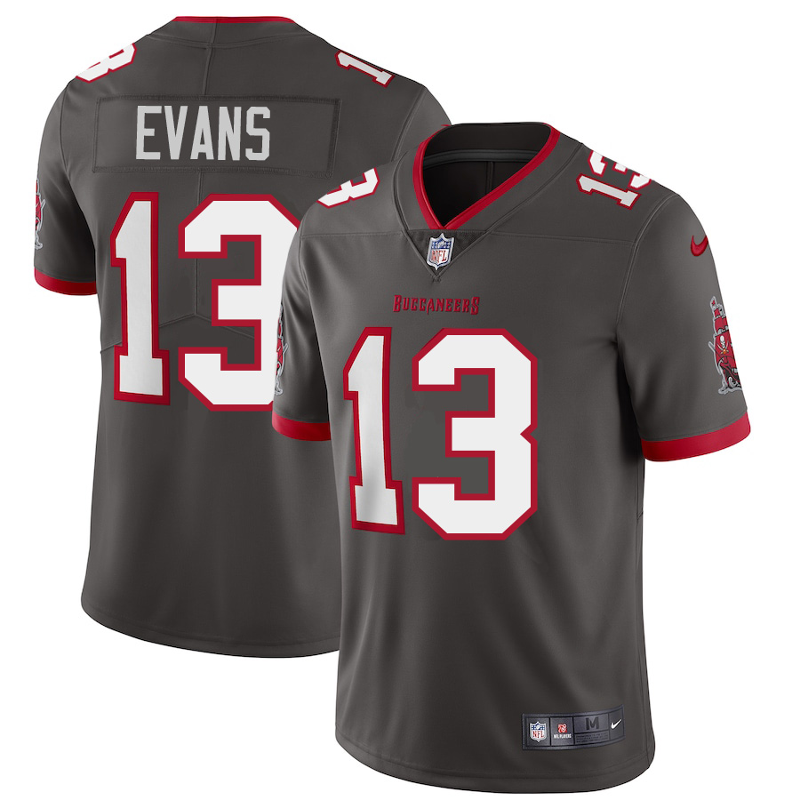 Tampa Bay Buccaneers #13 Mike Evans Youth Pewter Alternate Vapor Limited Jersey