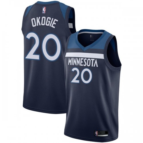 Minnesota Timberwolves #20 Josh Okogie Navy Blue Womens Authentic Icon Edition Jersey Womens