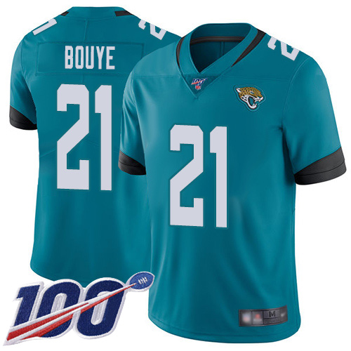 Jacksonville Jaguars #21 A.J. Bouye Teal Green Alternate Men's Stitched 100th Season Vapor Limited Jersey Men's