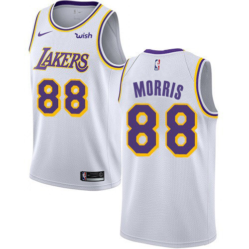 Los Angeles Lakers #88 Markieff Morris White Womens Swingman Association Edition Jersey Womens