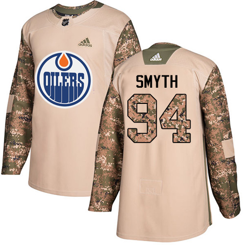Adidas Edmonton Oilers #94 Ryan Smyth Camo Authentic 2017 Veterans Day Stitched Jersey Men's