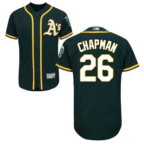 Oakland Athletics #26 Matt Chapman Green Flexbase Authentic Collection Stitched Jersey Men's
