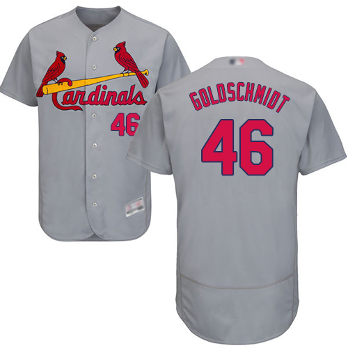 St.Louis Cardinals #46 Paul Goldschmidt Grey Flexbase Authentic Collection Stitched Jersey Men's