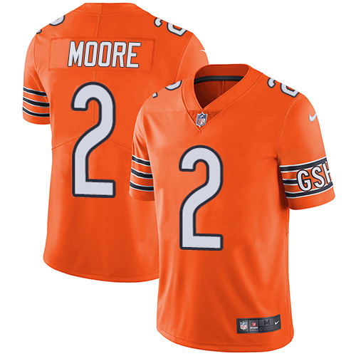 Bears #2 D.J. Moore Orange Men's Stitched Limited Rush Jersey