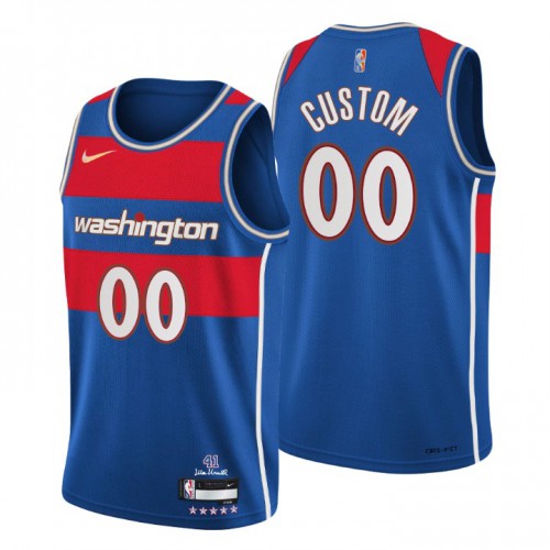 Washington Wizards Custom Men's Blue 2021/22 Swingman Jersey - City Edition