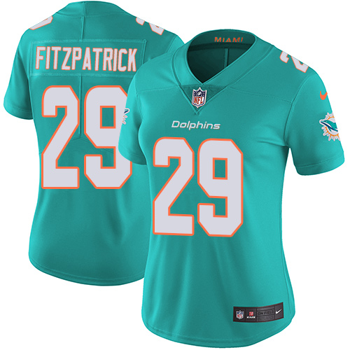 Miami Dolphins #29 Minkah Fitzpatrick Aqua Green Team Color Women's Stitched Vapor Untouchable Limited Jersey Womens
