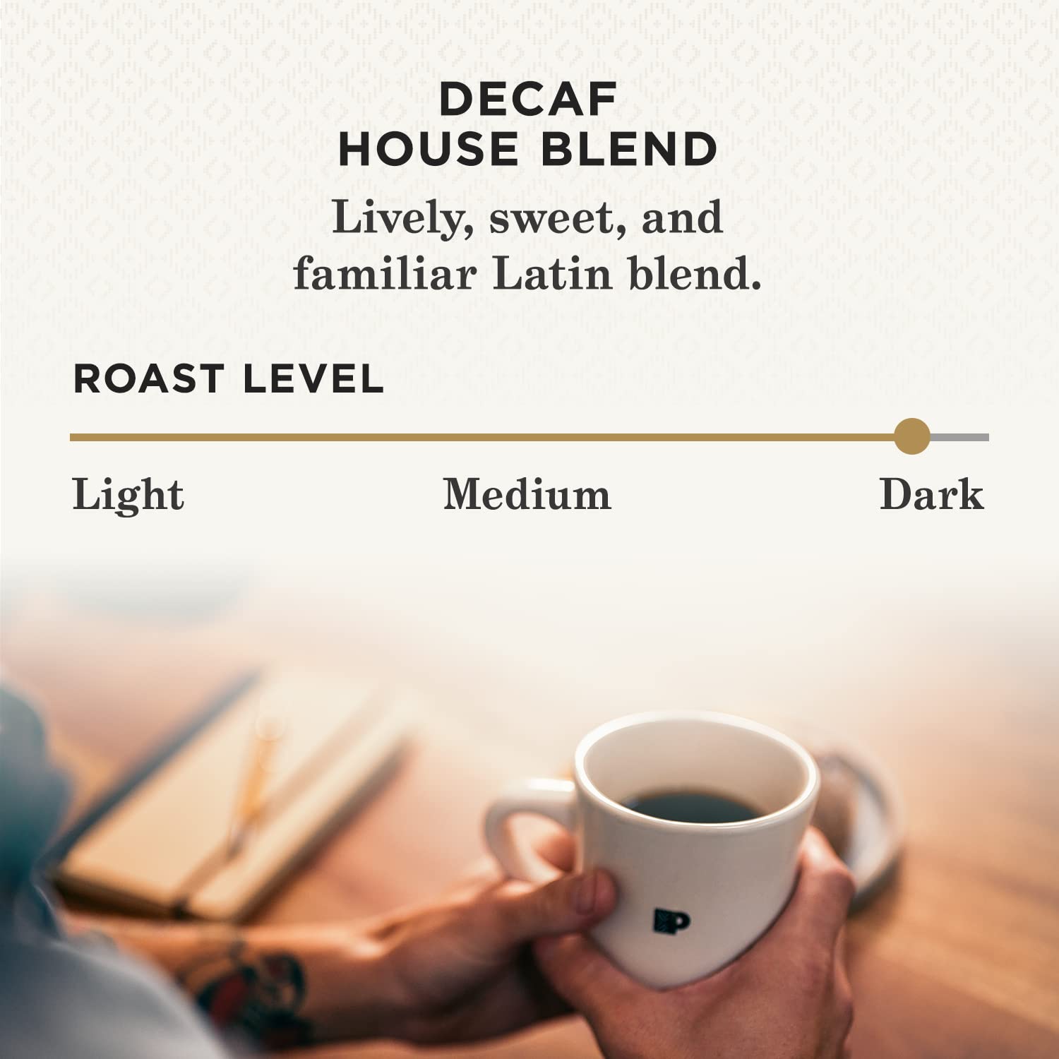 testPeet's Coffee, Dark Roast Decaffeinated Coffee K-Cup Pods for Keurig Brewers - Decaf House Blend 88 Count (4 Boxes of 22 K-Cup Pods)