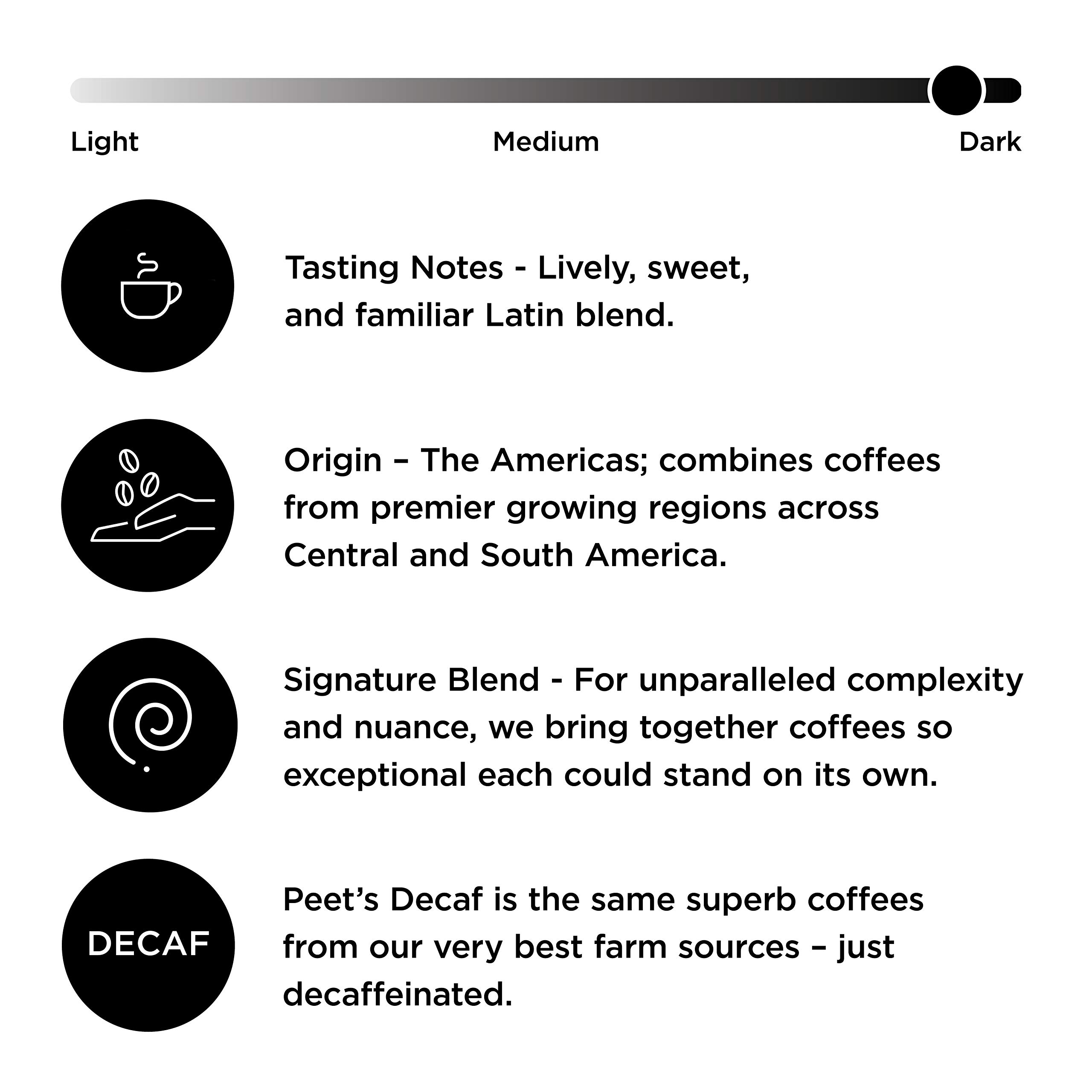 testPeet's Coffee Decaf House Blend, Dark Roast, 16 Count Single Serve K-Cup Decaffeinated Coffee Pods for Keurig Coffee Maker