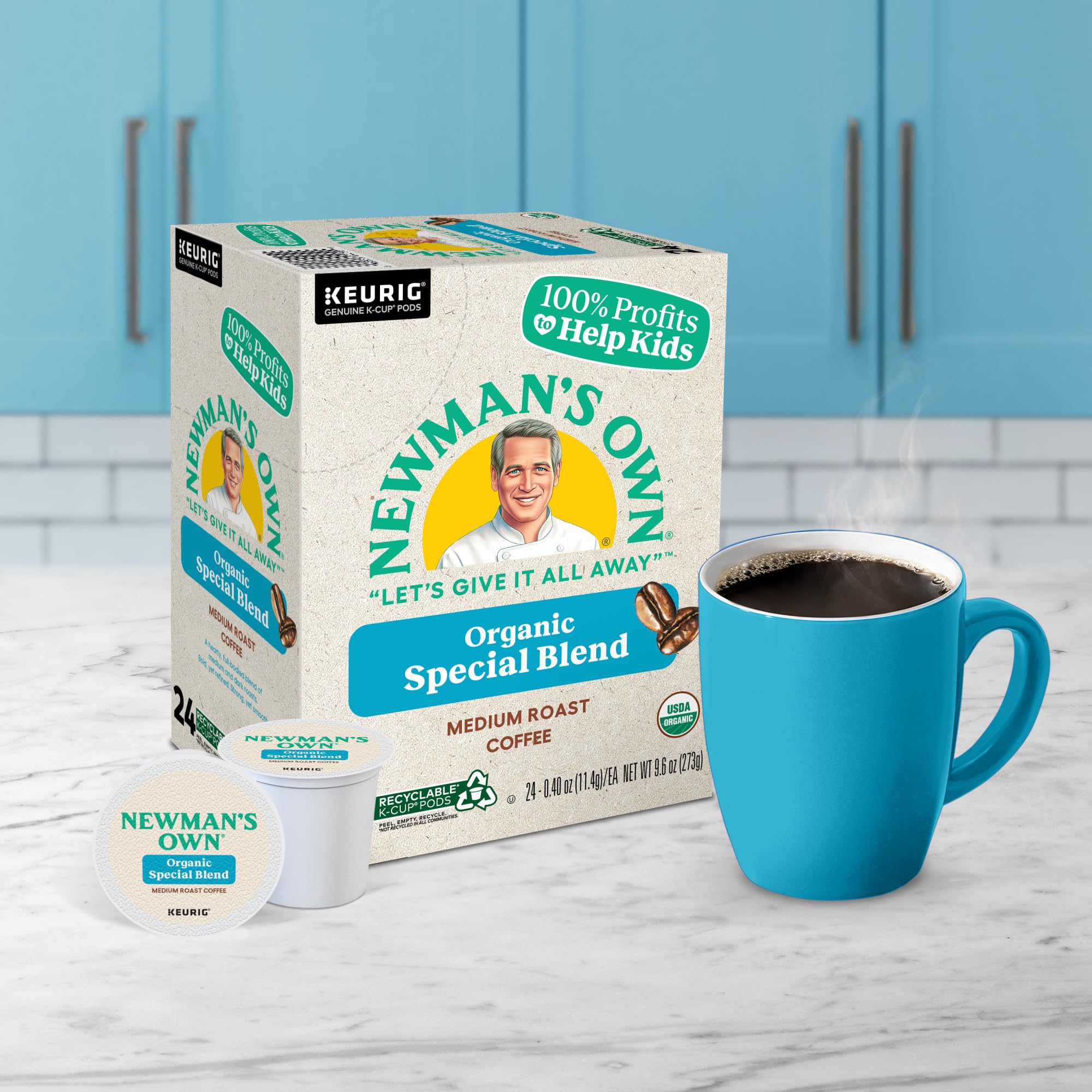 testNewman's Own Organics Special Blend Keurig Single-Serve K-Cup Pods, Medium Roast Coffee, 96 Count