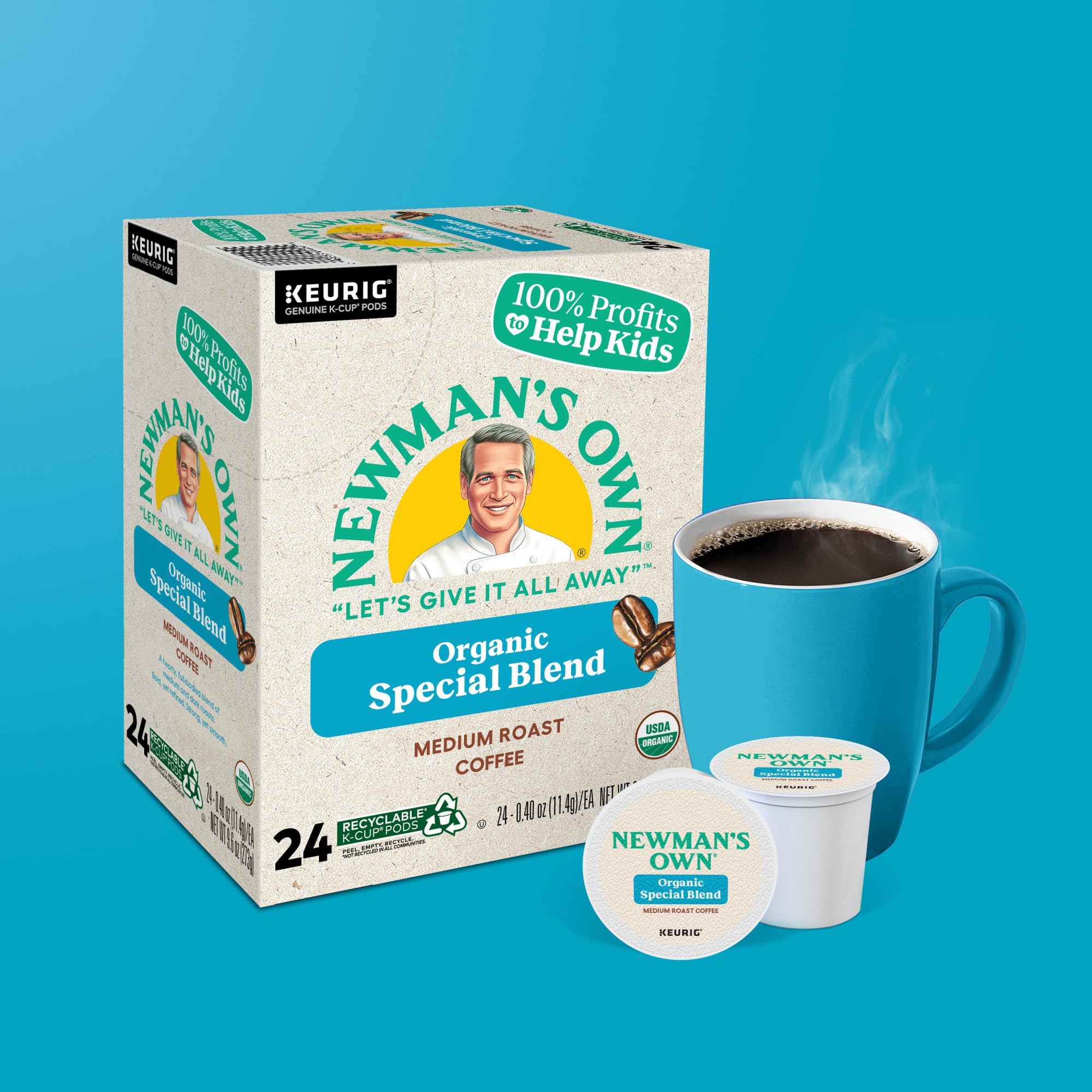 testNewman's Own Organics Special Blend Keurig Single-Serve K-Cup Pods, Medium Roast Coffee, 96 Count