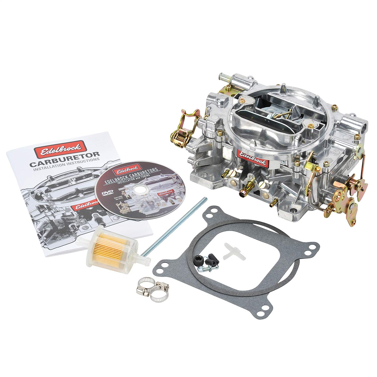 testEdelbrock 1405 Performer 600 CFM Square Bore 4-Barrel Air Valve Secondary Manual Choke New Carburetor