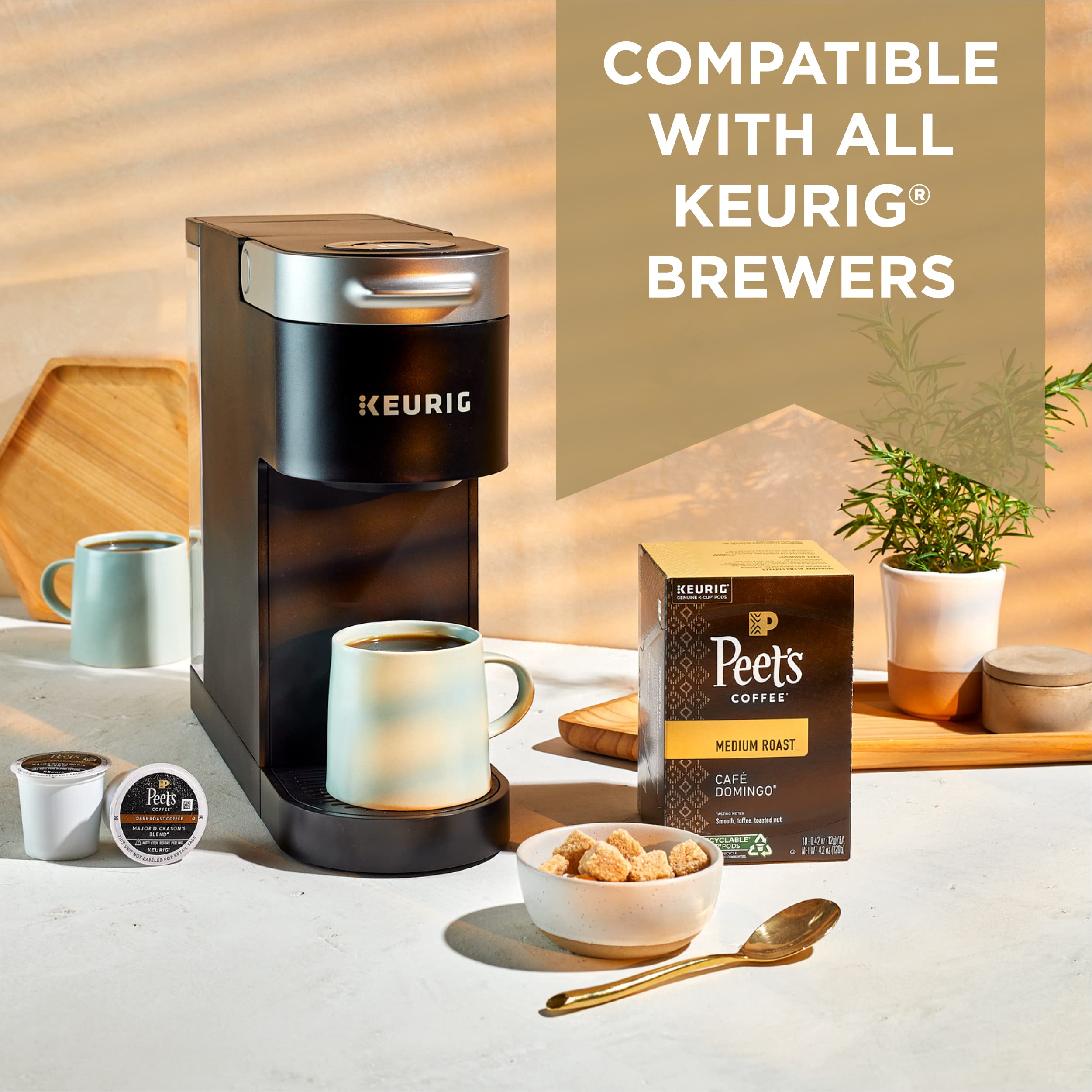 testPeet's Coffee, Dark Roast Decaffeinated Coffee K-Cup Pods for Keurig Brewers - Decaf House Blend 88 Count (4 Boxes of 22 K-Cup Pods)