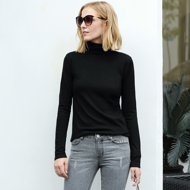 BBBBB 商品 AMII Minimalism Autumn Winter Women's Sweater Causal Solid Basic Turtleneck Sweaters For Women Women's sweater Tops 12020216